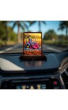 Car Desk/Table Top Lord Vishnu Wooden Photo Stand 3x4 Inches, Compact & Stylish Spiritual Display For Car, Home & Office (Pack Of 1) (F14404)