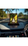 Car Desk/Table Top Lord Shiva Wooden Photo Stand 3x4 Inches, Compact & Stylish Spiritual Display For Car, Home & Office (Pack Of 1) (F14628)