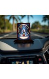 Car Desk/Table Top Lord Shiva Wooden Photo Stand 3x4 Inches, Compact & Stylish Spiritual Display For Car, Home & Office (Pack Of 1) (F14378)