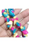 HiTechMart Handmade Colorful Stone Beaded Necklace & Earring Set – Bohemian Chunky Jewelry for Women & Girls – Vibrant Fashion Accessories