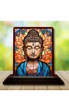 Car Desk/Table Top Lord Buddha Wooden Photo Stand â€“ 3x4 Inches, Compact & Stylish Spiritual Display For Car, Home & Office (Pack Of 1) (F14468)