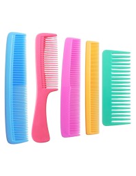 Hitech Sales Grooming Hair Combs for Men and Women(Daily Use Comb Set - Multicolor, Pack of 5)