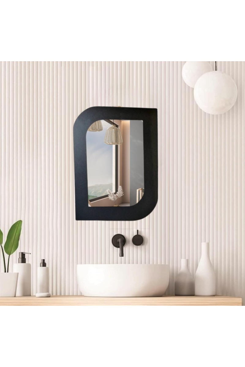 Antique Mirror for Wall – Unbreakable Glass Bathroom Wall Mirror, Decorative Vintage Mirror for Bedroom, Living Room, Vanity & Basin – Elegant Home Décor Hanging Mirror