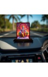 Car Desk/Table Top Lord Vishnu Wooden Photo Stand 3x4 Inches, Compact & Stylish Spiritual Display For Car, Home & Office (Pack Of 1) (F14612)