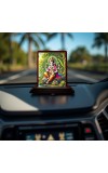 Car Desk/Table Top Lord Ganesha Wooden Photo Stand 3x4 Inches, Compact & Stylish Spiritual Display For Car, Home & Office (Pack Of 1) (F14509)