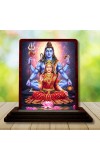 Car Desk/Table Top Lord Shiva And Sadhguru Wooden Photo Stand â€“ 3x4 Inches, Compact & Stylish Spiritual Display For Car, Home & Office (Pack Of 1) (F14619)