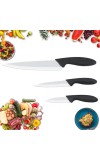 Hitech Sales Stainless Steel 3 Pieces Professional Kitchen Knife Set/Meat Knife/Chef Knife with Non-Slip Handle Sharp Manual Sharpening for Home Kitchen/Stainless Steel Knife