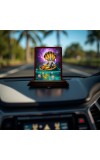 Car Desk/Table Top Lord Vishnu Wooden Photo Stand 3x4 Inches, Compact & Stylish Spiritual Display For Car, Home & Office (Pack Of 1) (F14421)