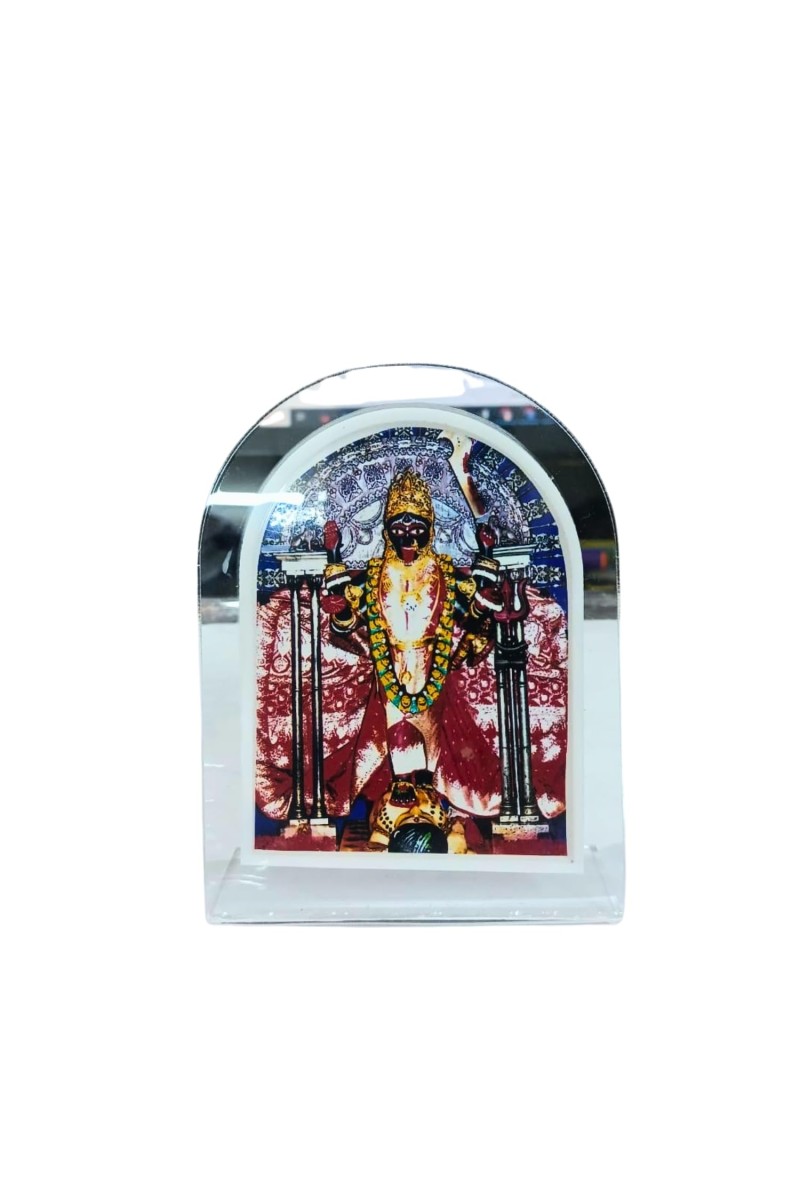 Acrylic Table Photo Frame with Dakshineswar Ma Kali Image – Clear Transparent Stand Frame for Home Temple, Office Desk, Study Table & Car Dashboard – Decorative Spiritual Puja Gift Item