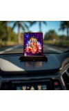 Car Desk/Table Top Lord Vishnu Lakshmi Wooden Photo Stand 3x4 Inches, Compact & Stylish Spiritual Display For Car, Home & Office (Pack Of 1) (F14441)