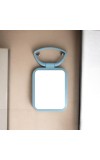 Hitech Sales Desk Mirror Student Bedroom, Foldable HD Dressing Mirror, Portable Princess Square Beauty Small Travel Suitable for Gifts Women (Light Blue Pack - 1) (Sky)
