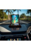 Car Desk/Table Top Lord Krishna Wooden Photo Stand 3x4 Inches, Compact & Stylish Spiritual Display For Car, Home & Office (Pack Of 1) (F14479)