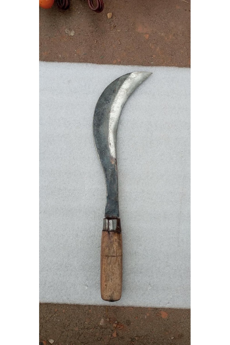 Katari South Indian Traditional Steel Billhook/Iron Aruval/Kitchen Knives/Plants Cutter in Pure Iron