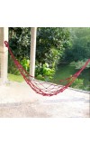 Nylon Net Hammock Swing for Adults – Strong & Comfortable Hanging Jhulna for Indoor, Outdoor, Balcony, Home & Bedroom Use (Red)