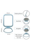 Hitech Sales Desk Mirror Student Bedroom, Foldable HD Dressing Mirror, Portable Princess Square Beauty Small Travel Suitable for Gifts Women (Light Blue Pack - 1) (Sky)