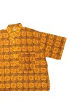 Hitech Sales Cotton Printed Kurta for Men – Traditional Indian Half Sleeve Shirt | Kurta for Puja, Meditation, Temple Wear – Yellow, Comfortable & Breathable
