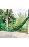 Durable Green Rope Net with Hammock Swing Hanging Net Mesh Sleeping Bed | Strong Nylon Outdoor, Sports, Garden or Decorative Use | Heavy Duty Multipurpose Rope Mesh (Green)