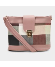 Lucky Charm Women's Pink Polyurethane Handbag - (M600)