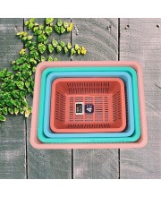 Hitech Multi-Colored Storage Basket Set - Pack of 4