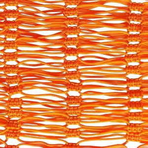 Durable Orange Rope Net with Hammock Swing Hanging Net Mesh Sleeping Bed | Strong Nylon Outdoor, Sports, Garden or Decorative Use | Heavy Duty Multipurpose Rope Mesh (Orange)