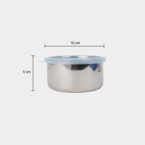 Steel Lunch Box, 2 Containers and Bag, 5 X 10 cm, 1Bag, 2 Containers