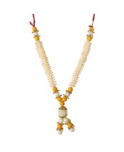 Hitech Sales Traditional Artificial Beaded Mala for Pooja, Festivals, and Decorations | Pearl and Bead Garland with Red Thread (Small - 22 cm,)