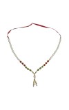 Hitech Sales Artificial Pearl and Bead Decorative Garland Mala for Pooja, Mandir, Home Dcor, and Festivals | Multicolor Design with Pendant Hanging (26 cm - Small - 1 Piece)