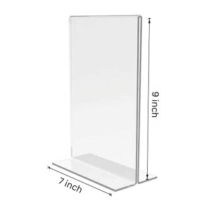 Mecca Madina Acrylic T-Style Photo Stand - 7x9 Inches, Compact and Stylish Spiritual Display, easily change 2 photos (Pack of 1)