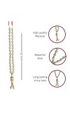 Hitech Sales Artificial Pearl Garland Mala Necklace | Decorative Pearl Chain for Pooja, Mandir, and Festive Decorations | White and Gold Beads Mala with Hanging Pendant