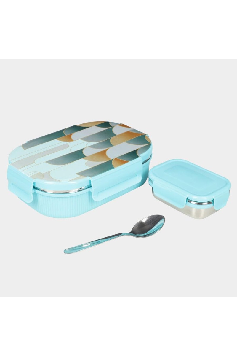 Hitech Sales Plastic & Steel Lunch Box – Green Leakproof Tiffin Box for Office & School