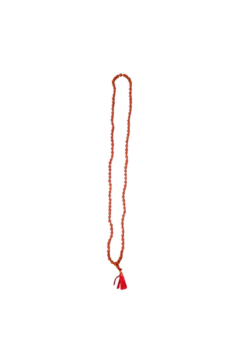 Handmade Rudraksha Mala 108 Beads – Puja, Chanting, Meditation Rosary (14.5inch/37.5cm) (Small)