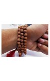 Handmade Rudraksha Mala 108 Beads – Puja, Chanting, Meditation Rosary (14.5inch/37.5cm) (Small)