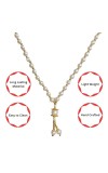 Hitech Sales Artificial Pearl Garland Mala Necklace | Decorative Pearl Chain for Pooja, Mandir, and Festive Decorations | White and Gold Beads Mala with Hanging Pendant
