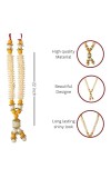 Hitech Sales Traditional Artificial Beaded Mala for Pooja, Festivals, and Decorations | Pearl and Bead Garland with Red Thread (Small - 22 cm,)