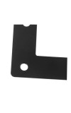 L-Shaped Flat Corner Brackets - Heavy Duty Iron Right Angle Braces with Pre-Drilled Holes for Furniture, Shelving, and Woodworking (Pack of 10) with 40 Screws.
