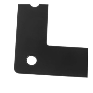 L-Shaped Flat Corner Brackets - Heavy Duty Iron Right Angle Braces with Pre-Drilled Holes for Furniture, Shelving, and Woodworking (Pack of 10) with 40 Screws.