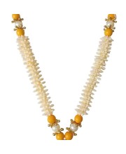 Hitech Sales Traditional Artificial Beaded Mala for Pooja, Festivals, and Decorations | Pearl and Bead Garland with Red Thread (Small - 22 cm,) Hitech Sales Traditional Artificial Beaded Mala for Pooja, Festivals, and Decorations | Pearl and Bead Garland with Red Thread (Small - 22 cm,)