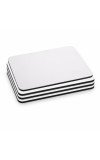 Mouse Pad, Blank White Sublimation Mouse Pad with Anti-Slip Natural Rubber Base, Smooth Surface for Office, Home & Gaming - Pack of 4