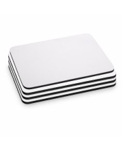 Mouse Pad, Blank White Sublimation Mouse Pad with Anti-Slip Natural Rubber Base, Smooth Surface for Office, Home & Gaming - Pack of 4