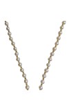 Hitech Sales Artificial Pearl Garland Mala Necklace | Decorative Pearl Chain for Pooja, Mandir, and Festive Decorations | White and Gold Beads Mala with Hanging Pendant (Small, 6, Piece)