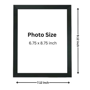 Hitech Sales Goddess Shri Gayatri Devi Maa Polystyrene Photo Frame for Pooja Room, Temple, Home Decor and Gift (Wall and Tabletop, Printed Photo, Black, 7.12 x 9.12 inches)