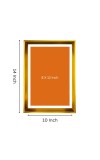 Premium Golden Photo Frame for Wall & Tabletop | Elegant Metallic Finish Picture Frame for Home & Office Décor | Rectangular Display Frame for Art, Certificate & Photos