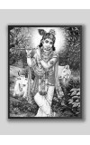 Hi Tech Sales Sri Krishna wood laminater Photo for wall hanging/gift/temple/puja room/home decor