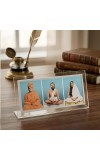 Hitech Sales Swami Vivekananda and Ramakrishna Paramahansa and Sarada maa photo, Three pictures in one Frame, Acrylic photo frame for Table, living room, gifts (6 x 3 inch)