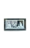 Acrylic Table Photo Black and white Stand with Sri Ramakrishna, Sarada Ma & Swami Vivekananda – Crystal Clear Religious Decorative Frame for Home Temple, Office Desk & Study Table (Black n white)