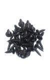 L-Shaped Flat Corner Brackets - Heavy Duty Iron Right Angle Braces with Pre-Drilled Holes for Furniture, Shelving, and Woodworking (Pack of 10) with 40 Screws.