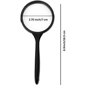 Magnifying Glass for Reading and Maps – Double Glass Lens, High Power Handheld Magnifier for Books, Coins, Inspection & Crafts (62.5 mm)