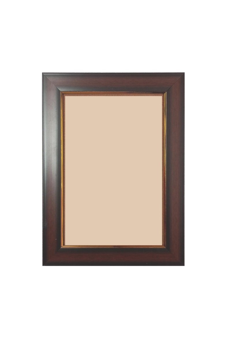 Classic Brown Wooden Finish Empty Photo Frame for Wall & Table | Elegant Picture Frame for Painting, Certificate, Poster & Artwork Display | Minimalist Decorative Frame – Synthetic Wood Material