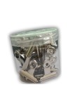 Hitech Sales 3cm Sliver Metal Stainless Steel Round Clip Set of 24 for Clip Notes Letters Paper Clip Etc.