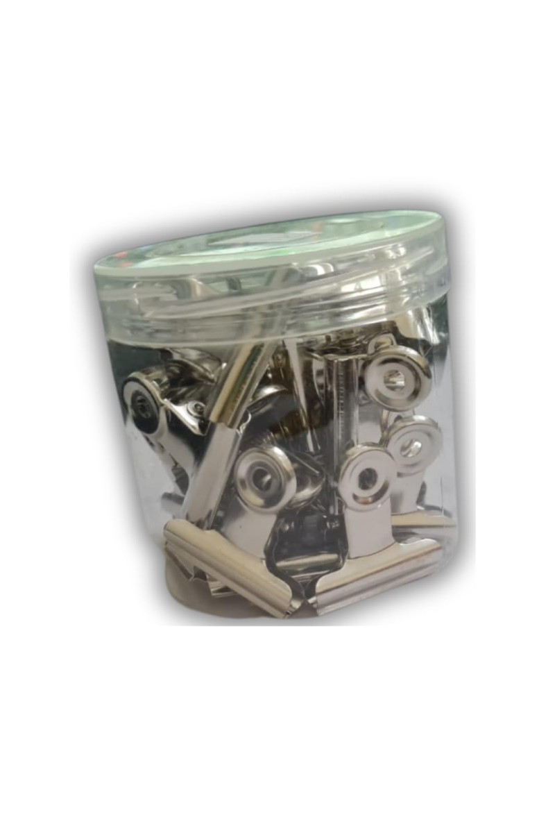 Hitech Sales 3cm Sliver Metal Stainless Steel Round Clip Set of 24 for Clip Notes Letters Paper Clip Etc.